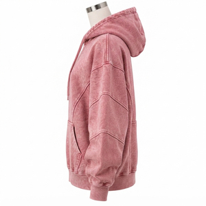 Sudadera con Capucha para Mujer, Lavado Ácido, Tela Lavada de Alta Calidad, Estilo Casual, Ajuste Cómodo, Diseño de Manga Larga para Uso Diario - Product Image 4