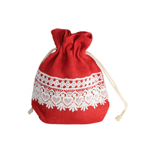 Reusable Natural Jute <b>Small</b> Jewelry Pouch for Sustainable <b>Packaging</b> and Branding - Product Image 1