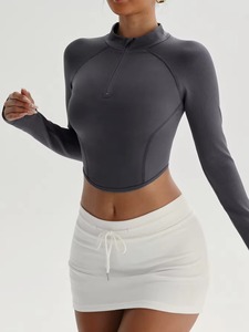 Top Deportivo Corto de Yoga sin Costuras para Mujer, Tallas Grandes, Cintura Alta, Transpirable, Ecológico, Personalizable con Logotipo de Fábrica, Venta al Por Mayor - Product Image 3