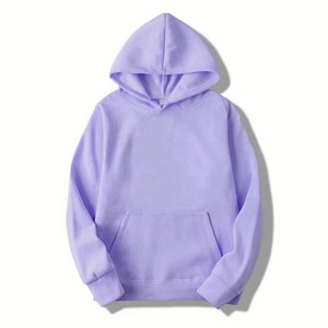 Sweat à capuche unisexe surdimensionné en polaire polyester de couleur unie 220G, broderie personnalisée du logo OEM, fabriqué en Chine par BD - Product Image 2