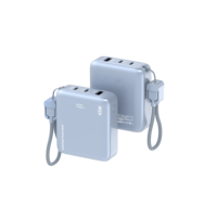 Batterie externe semi-solide suspendable à chargement sans fil Type-C 10000mAh, batterie laminée CCC haute capacité, portable, charge 45W