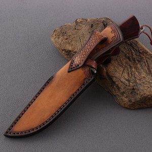 Couteau Bowie en acier inoxydable, couteau classique pour la chasse, le camping et les activités de plein air, avec construction en acier inoxydable et manche ergonomique - Product Image 5