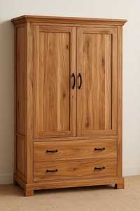 Armario de 2 Puertas Color Nogal, Tamaño Personalizable, Fácil Montaje, Diseño Moderno, Mueble de Dormitorio para Uso Doméstico - Product Image 6