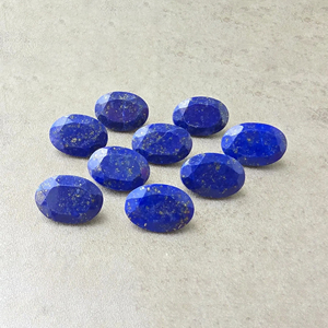 Pierre précieuse naturelle Lapis Lazuli facettée ovale calibrée de qualité AAA+, pour la fabrication de bijoux - Product Image 4