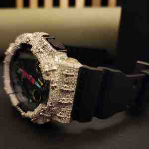 Relojes de Diamantes de Lujo DOPE JEWELLS con Correa de Goma Negra, Piezas Atemporales con Caja Redonda Artística para Fiestas - Product Image 2