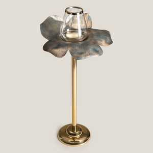 Portavelas Floral Shine On con Soporte de Vidrio para Decoración del Hogar, Diseño Metálico Resistente al Calor - Product Image 5