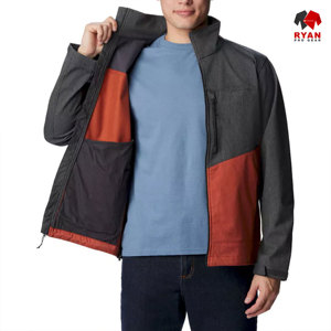 แจ็คเก็ตซอฟต์เชลล์แบบสั่งทำพิเศษสำหรับผู้ชาย ยี่ห้อ Ryan Pro Gear พร้อมซิปปิดและบริการพิมพ์โลโก้ตามแบบ - Product Image 2