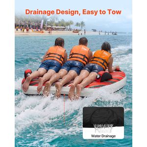 Tubo Gonfiabile Trainabile per 3 Persone, Capacità 510 Libbre, in PVC per Sport Acquatici e Nautica - Product Image 6