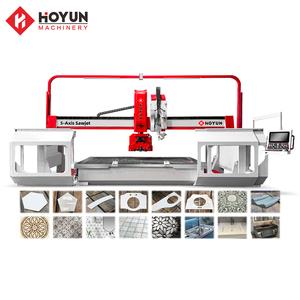 Machine de découpe à jet de pierre Hongyi pour la découpe CNC des trous de robinetterie sur les plans de toilette en marbre, granit et pierre frittée - Product Image 4