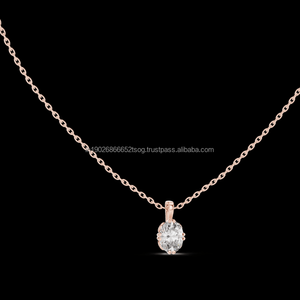 Luxury S925 Sterling <b>Silver</b> VVS Moissanite Oval Pendant <b>Necklace</b> for Women Wedding Fine Jewelry - Product Image 1