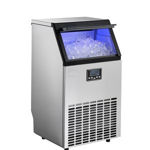 Attrezzatura di Refrigerazione per Cucine Commerciali, Macchina per il Ghiaccio in Acciaio Inox, Produzione 100 Libbre/24h, Capacità di Stoccaggio 26 Libbre - Product Image 1