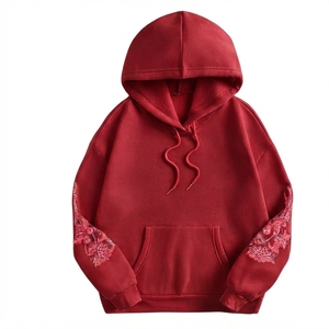 Factory Wholesale Premium 100% Cotton Embroidered Hooded Sweatshirt Digital Printing Oversized Fit for Spring Casual Fashion - Product Image 1