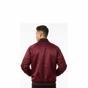 Chaqueta Varsity de Satén con Logotipo Personalizado en Color y Talla, con Patrón de Letras, Tela de Lona, Estilo Urbano, Ecológica y Resistente al Viento - Product Image 4