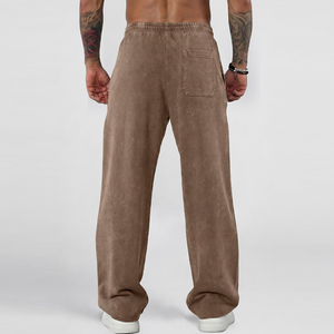 Latest Fashionable 100% Cotton Fleece Acid Washed <b>Men's</b> <b>Wide</b> <b>Leg</b> Pants Daily Wear Acid Wash <b>Trouser</b> <b>For</b> Adults - Product Image 5