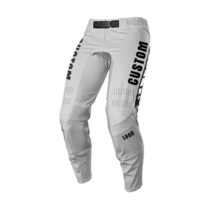 Pantalones de Motocicleta Personalizados para Hombre, Blancos, Transpirables, de Poliéster, para Todas las Estaciones, con Diseño de Logotipo Impreso - Product Image 1