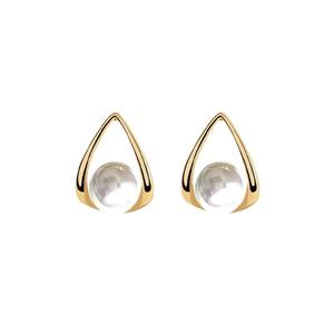 Pendientes de Perlas de Agua Dulce Naturales de Alta Gama de 6-7 mm, Diseño Geométrico con Estilo Lujoso, Moda Fresca y Elegante - Product Image 5