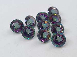 Topaze Mystique Facettée Ronde, Pierres Précieuses en Vrac, Tailles Assorties, Calibrées, Naturelles, Lot pour la Fabrication de Bijoux - Product Image 6
