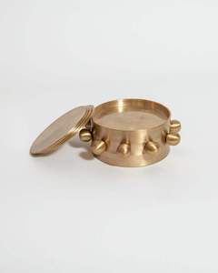 Modern Round Gold Solid Brass Coaster Set Non-Slip <b>Mats</b> & Pads Eco-Friendly Durable Heat Resistant <b>Table</b> Accessories - Product Image 3