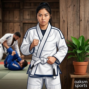 Kimono de Jiu Jitsu Brasileño, Estilo de Vida Jiu Jitsu, Material Pearl Weave, Parches Tejidos Personalizados, Todos los Colores, Negro, Blanco - Product Image 1