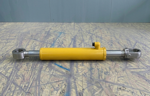 Yellow Industrial Hydraulic Steering Cylinder Heavy Duty <b>Linear</b> <b>Actuator</b> Assembly Fitted With Spherical Rod End Bearings - Product Image 2