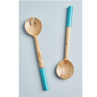 Cuillère à salade tendance en bois et résine spirale, design moderne, écologique, accessoires de cuisine, vente chaude