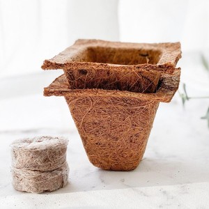 Macetas biodegradables de fibra de coco, naturales, respetuosas con el medio ambiente, cuadrado, bajo costo personalizado - Product Image 6