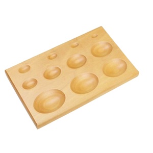 Bloc de façonnage en bois à 11 cavités pour le façonnage du métal, outil de bombage de bijoux de forme ovale, 11 tailles, pour outils de bijoutier - Product Image 2