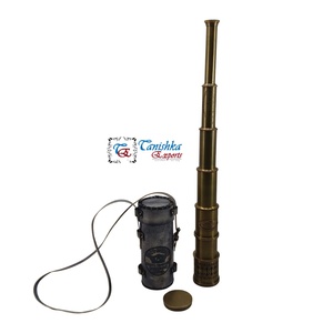 กล้องโทรทรรศน์ทองเหลืองวิคตอเรียนปี 1915 พร้อมซองหนังพรีเมียม พับเก็บได้ มองเห็นชัดเจน สไตล์โบราณ ของขวัญคริสต์มาสสำหรับนักเดินเรือโจรสลัด - Product Image 4