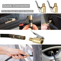 MAISOON Brass Locking Tire Inflator Chuck Heavy Duty Copper Air Nozzle Clip-On Quick Connect Adapter for Car Truck Bike