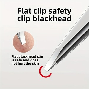Pinzas Profesionales de Acero Inoxidable Personalizadas de Alta Precisión para Eliminar Puntos Negros, Pinza Plana de 0.01 mm, 11.5 cm, para Cejas - Product Image 6