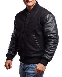 2025 New FINER THREADS Custom Logo Winter Varsity <b>Jacket</b> Men Unisex Casual Sportswear Stand Collar Front Logo Polyester/Cotton - Product Image 2