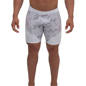 2026 New Arrival Top Quality Gray Marble Printed Design Good Selling Highest Quality Compression Shorts Workout Performance - Product Image 1