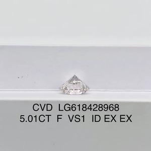 Diamante Cultivado en Laboratorio, Corte Brillante Redondo, 5.01CT, F VS1, Certificado IGI, Piedra Suelta para Joyería - Product Image 2
