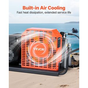 Compresor de Aire para Buceo de 4500 PSI/30 MPa, 60 L/min, Cuatro Cilindros, Parada Automática, Bomba Compresora para Rifle PCP, Compresor de Aire de Alta Presión - Product Image 2