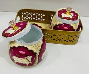 Plateaux et pots Pichwai en argent allemand, motifs Art Déco variés, pour décoration intérieure, cadeaux de mariage indien et de Diwali, vente en gros - Product Image 2