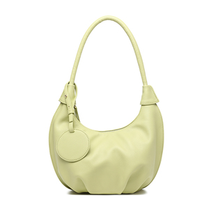 กระเป๋าโฮโบ PU สีขาว หูหิ้วนุ่ม ปิดด้วยซิป สไตล์มินิมอล สำหรับผู้หญิง - Product Image 5