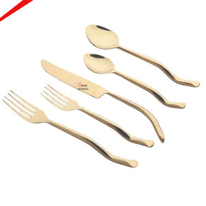 Ensemble de couverts en métal élégant et de qualité supérieure avec finition brillante, idéal pour les hôtels, les restaurants et les tables à manger résidentielles élégantes. - Product Image 2