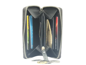 WRIZA Black Goat <b>Leather</b> Ladies <b>Purse</b> WI174 Premium Durable Stylish Shoulder Bag for Everyday Use with Elegant Craftsmanship - Product Image 4