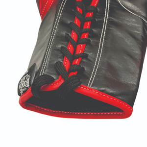 Red and Black Wholesale Price High Quality Design No Boxing No Life Boxing <b>Gloves</b> Genuine Leather Cowhide Skin Sparring <b>Glove</b> - Product Image 3