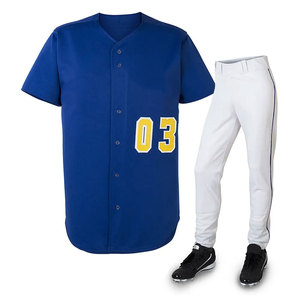 Uniforme de baseball professionnel de qualité supérieure, couleur unie, respirant, anti-humidité, durable, dernier design - Product Image 4