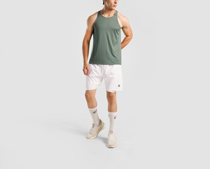 Débardeur côtelé sans manches pour homme, respirant, séchage rapide, col rond, 100 % coton, décontracté, sportswear, fitness - Product Image 4