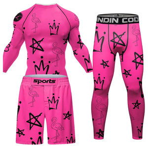 Men's Leopard Print Rash Guard Set Full Sleeve Quick Dry <b>Athletic</b> Training Kit Sublimation Printed Sport Wear - Product Image 4