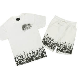 Ensemble T-shirt et short pour homme, tenue de sport décontractée en deux pièces, vêtements de sport pour la salle de sport, la remise en forme, la course à pied, à porter tous les jours - Product Image 2