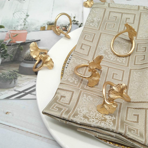 Stylish Embossed Napkin <b>Rings</b> in Rose Gold and Silver Finish with Wire Detail for Home and Commercial Parties - Product Image 6