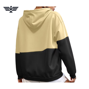 Sweat à capuche décontracté pour femme en polaire polyester/coton, motif uni, longueur longue, design asymétrique, poches, respirant, tricoté - Product Image 2