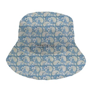 Sombrero de pescador acolchado hecho a mano para mujer, sombrero de pescador para exteriores, resistente al viento, estampado a mano, de algodón, sombrero de carnaval, acolchado de alta calidad - Product Image 5