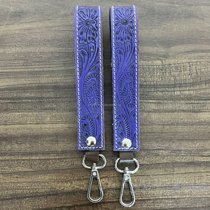 Porte-clés en cuir de vache artisanal 2025, style occidental haut de gamme, mousqueton durable, clip à clés mignon pour femmes - Product Image 4