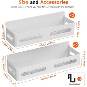 Set di 4 Portaspezie Magnetici Robusti per Frigorifero, Organizzatore Multiuso con 4 Ganci per Cucina e Bagno - Product Image 2
