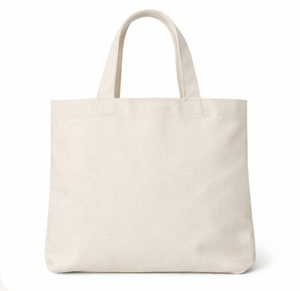 Custom Printed logo Reusable <b>Plain</b> Cotton <b>Canvas</b> Grocery Shopping Tote Bag with Letter Pattern - Product Image 2