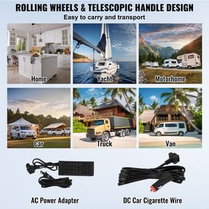 Congelatore Portatile per Auto 12 Volt 95L, Frigorifero/Congelatore a Doppia Zona per Campeggio (Spina EU) - Product Image 6
